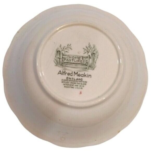 Vintage Alfred Meakin 'Home Pastures' Round Ironstone Vegetable Serving Dish - Picture 4 of 6